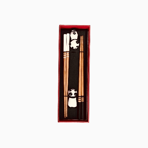 The Wordy Traveler Travel Themed Subscription Book Box Panda Chopsticks Gift Set